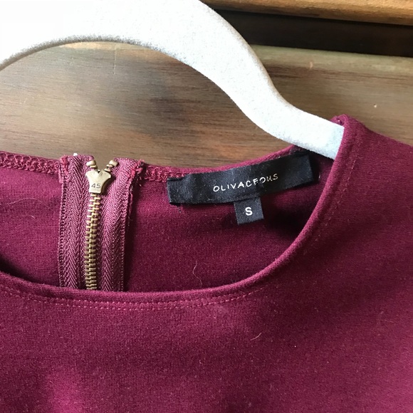 Dark Burgundy Crop Top - Picture 3 of 4